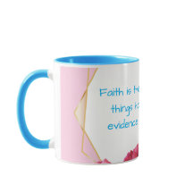 La foi rose et bleue est la Mug religieuse