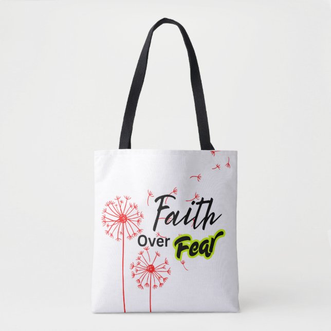 La foi sur la peur Bible Verse Sac fourre-tout - C (Devant)