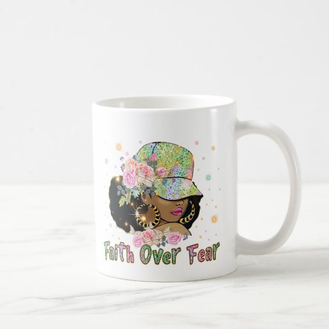 La foi sur la peur café Mug (Droite)