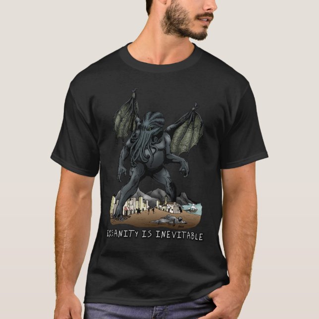 La folie est le T-shirt inévitable de Cthulhu (Devant)