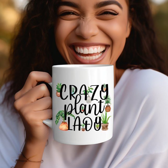 La folle Plante Lady Cafee Mug avec des Plantes en (Créateur téléchargé)