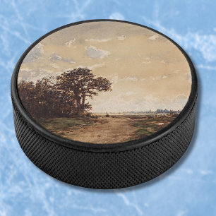 La Forêt De Fontainebleau Aux Environs De Barbizon Hockey Puck