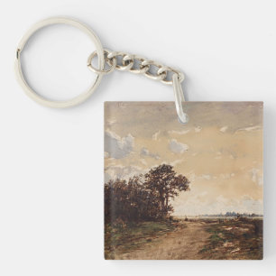 La Forêt De Fontainebleau Aux Environs De Barbizon Keychain