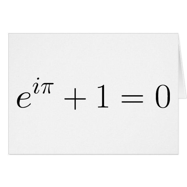 La formule d'Euler (Devant horizontal)