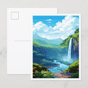 La Fortuna Waterfall San Carlos Costa Rica Travel  Postcard