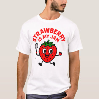La fraise est mon T-shirt à la confiture