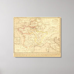 La France apres la mort de Clothaire 1er Canvas Print