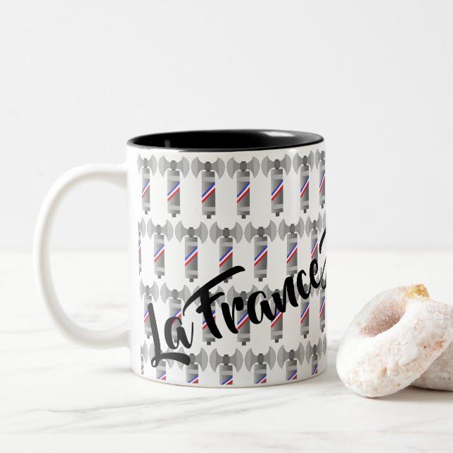 LA FRANCE AUX FRANÇAIS Two-Tone COFFEE MUG (With Donut)