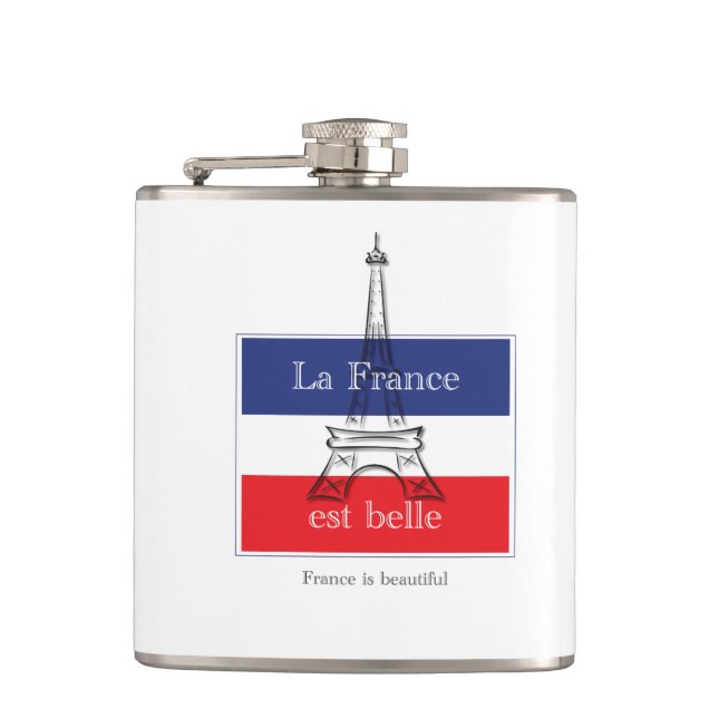 La France est Belle Hip Flask (Front)