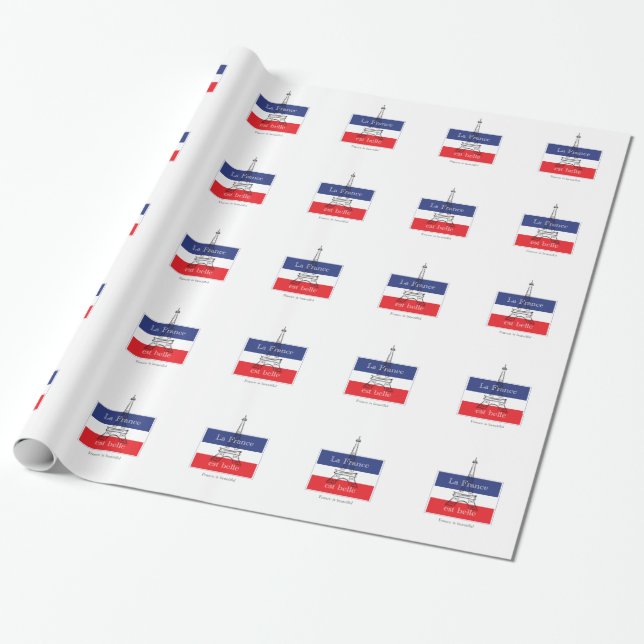 La France est Belle Wrapping Paper (Unrolled)