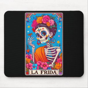 La Frida Dia De Los Muertos Day Of Dead Halloween Mouse Pad