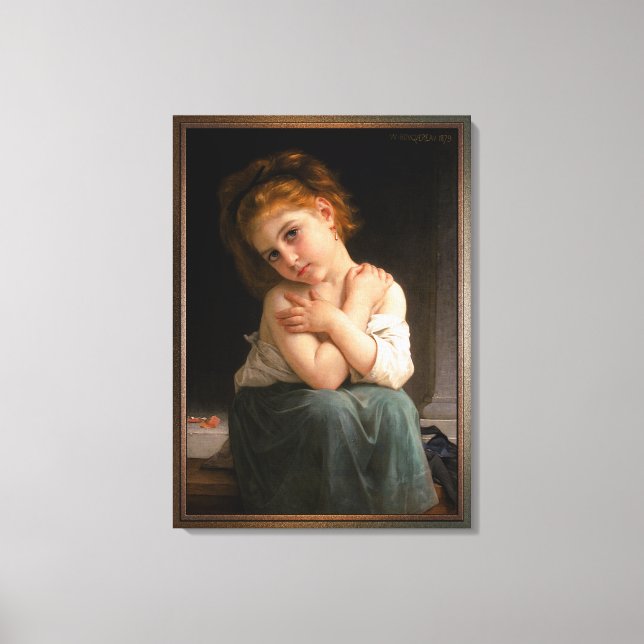 La Frileuse by William-Adolphe Bouguereau Canvas Print (Front)
