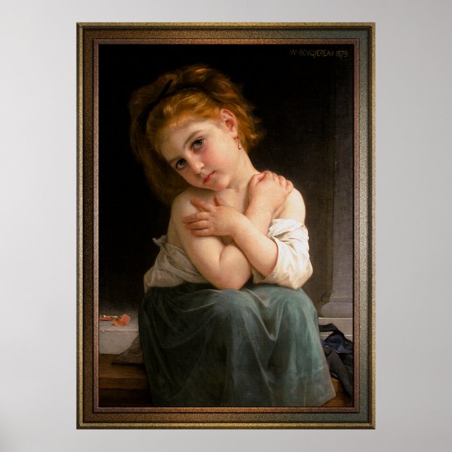 La Frileuse by William-Adolphe Bouguereau Poster (Front)