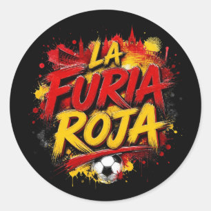 La Furia Roja - Spain national team nickname Classic Round Sticker