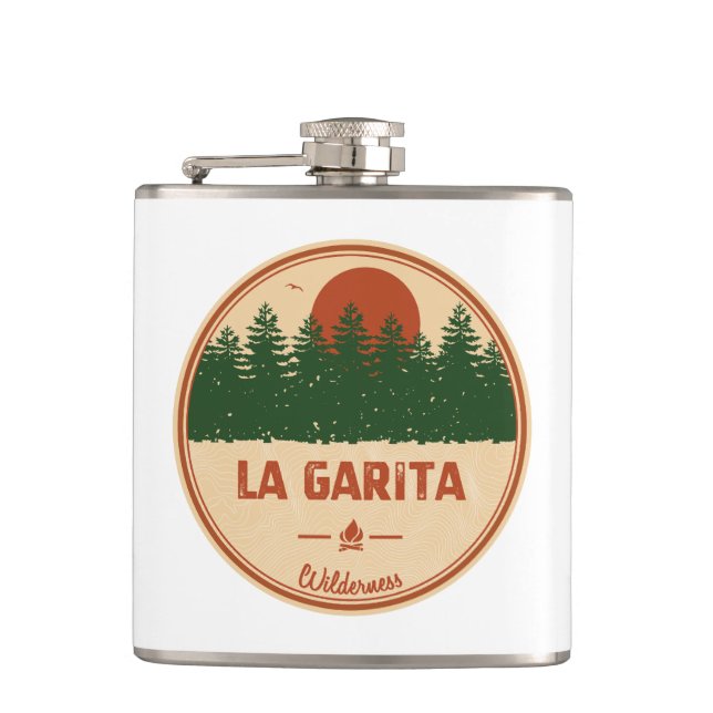 La Garita Wilderness Colorado Hip Flask (Front)