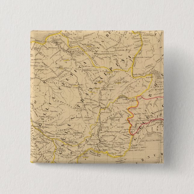 La Gaule 2 Inch Square Button (Front)