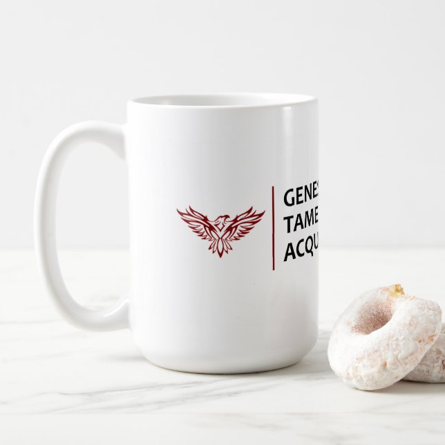 La genèse Tamed Acquisitions Corporate Logo Mug (Avec donut)