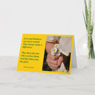 La "gentillesse bénit" des cartes de voeux
