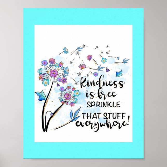 La gentillesse est une affiche gratuite (Devant)
