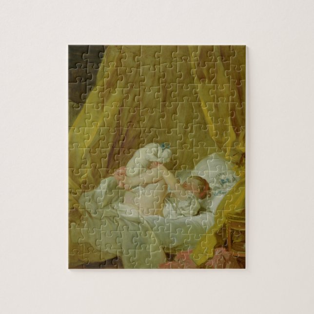 'La Gimblette', Girl with a Dog, c.1770 (oil on ca Jigsaw Puzzle (Vertical)