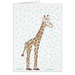 La girafe sous la pluie