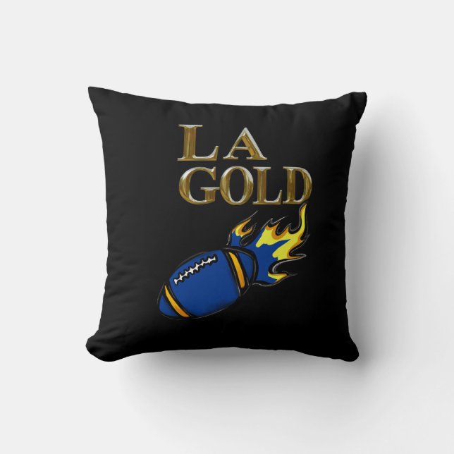 LA GOLD THROW PILLOW (Front)