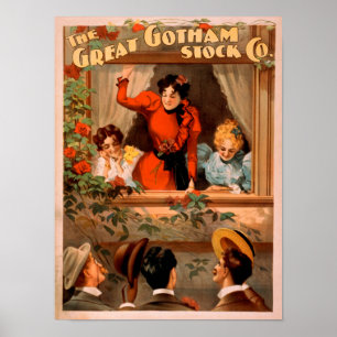 La grande affiche courante de théâtre de Gotham