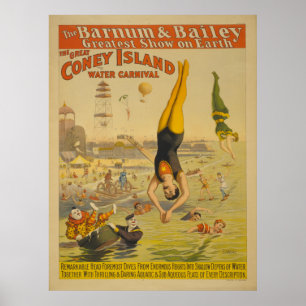 La grande affiche de carnaval de l'eau de Coney