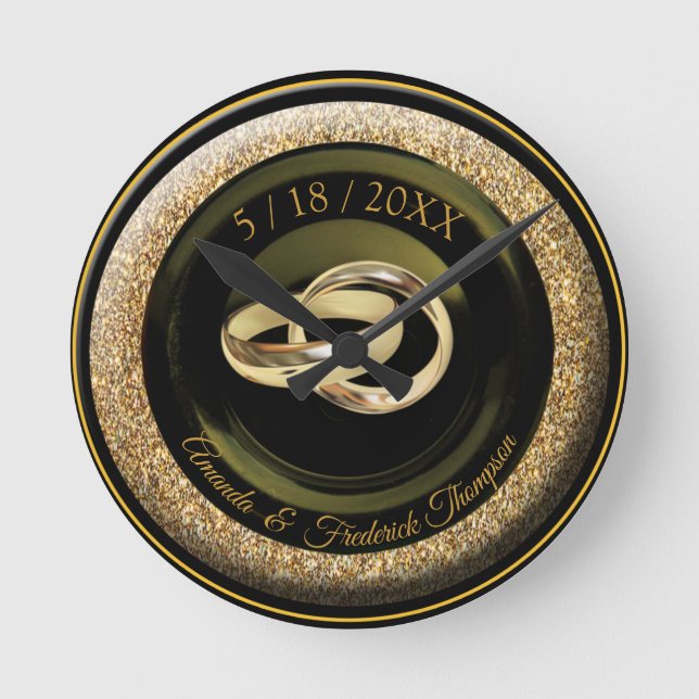 La grande horloge cadeau Mariage Gatsby (Recto)