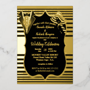 La Grande Inspiration Gatsby Foil Invitation