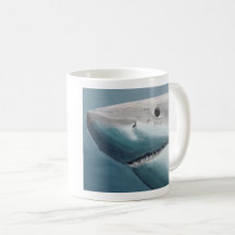 La Grande Mug de requin blanc - Fins & Café