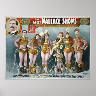 La Grande Wallace montre Poster de Cirque Vintage