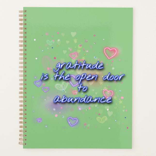 la gratitude est la porte ouverte du planificateur (Devant)