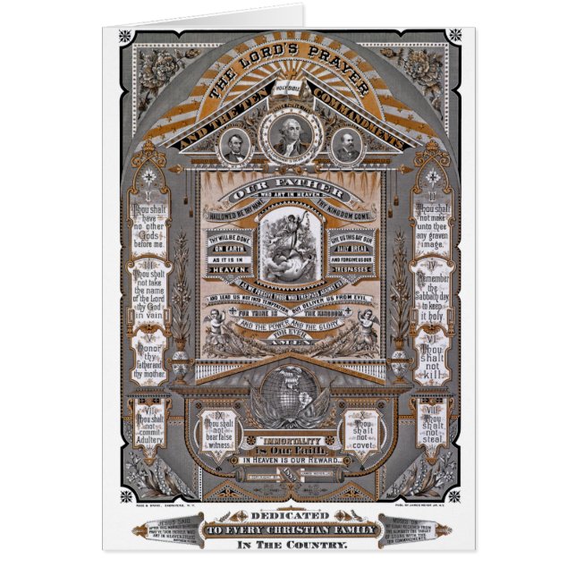 La gravure vintage de Prayer du seigneur (ORANGE) (Devant)