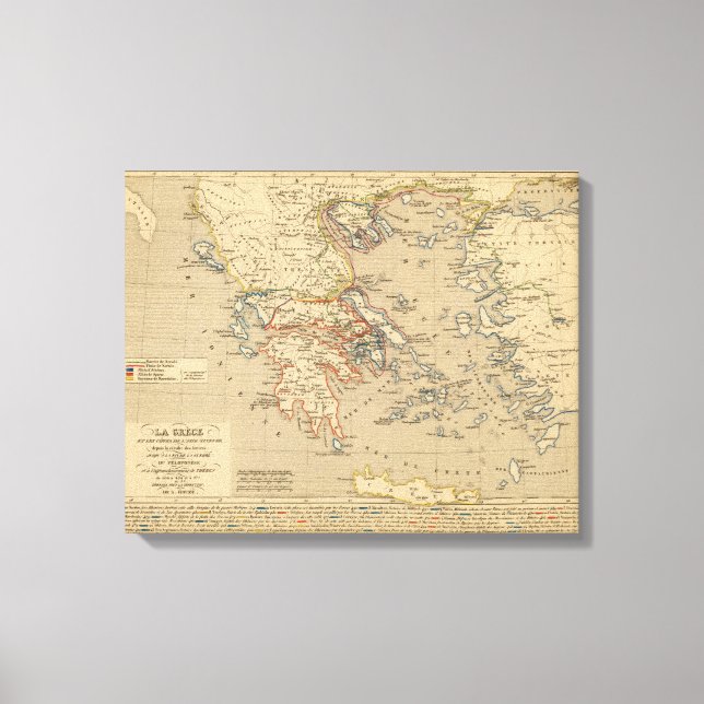 La Grece, les cotes de l'Asie Mineure Canvas Print (Front)