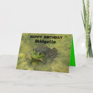 La grenouille à taureaux dans la carte de voeux po