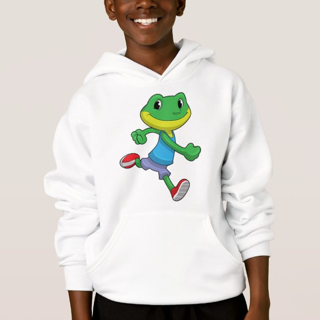 La grenouille comme coureur à la course (Devant)