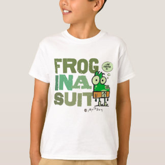 La grenouille dans un costume badine le T-shirt