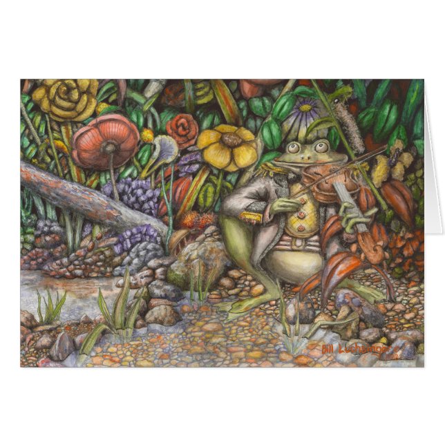 La grenouille et le violon - carte (Devant horizontal)