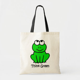 La grenouille mignonne pensent le sac fourre-tout