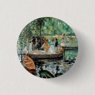 La Grenouillère Auguste  Renoir   1 Inch Round Button