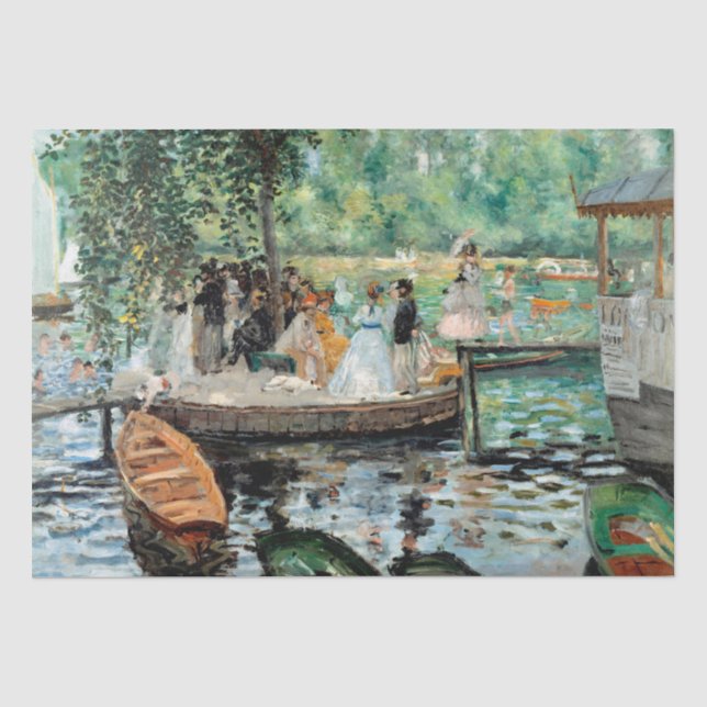 La Grenouillere by Renoir, shabby chic Tissue Paper (Front)