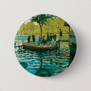 La Grenouillere - Claude Monet - 1869 2 Inch Round Button