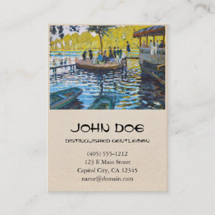 La Grenouillere Claude Monet fine art painting Business Card