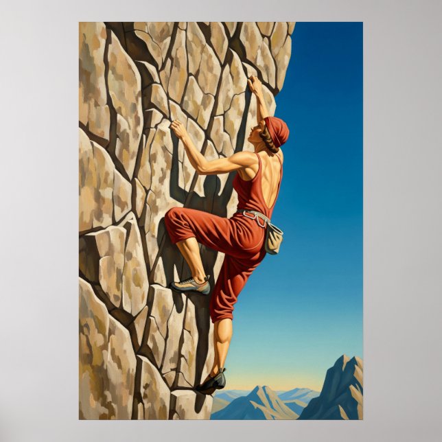 LA GRIMPEUSE DE ROCHE (The Rock Climber) Poster (Front)