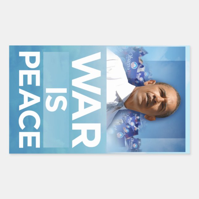La guerre est la paix Sticker Obama (Devant)