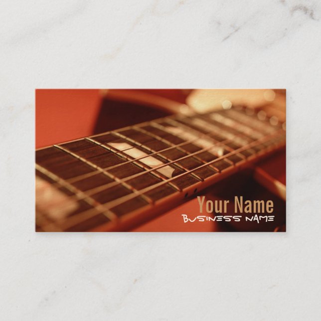 La guitare ficelle des cartes de visite (Devant)