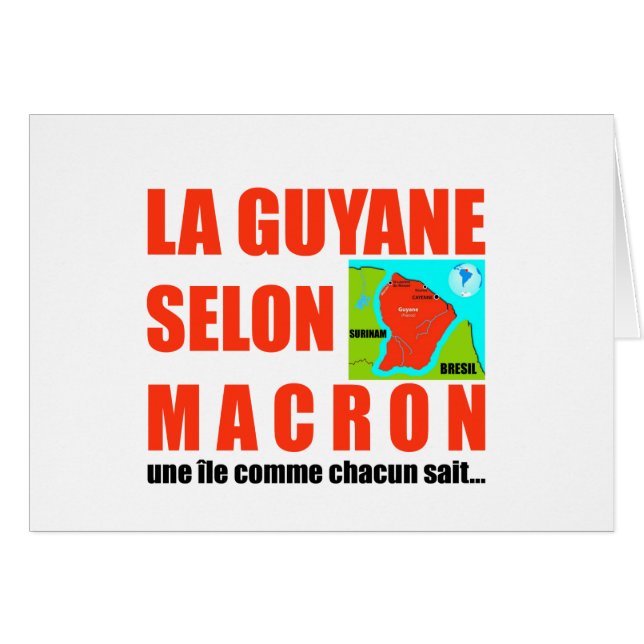 La Guyane selon Macron est une île (Devant horizontal)