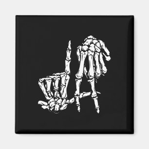 La Hand Sign Lazy DIY Halloween Costume Skeleton L Magnet