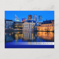 La Haye skyline à la carte postale de bar d'heure